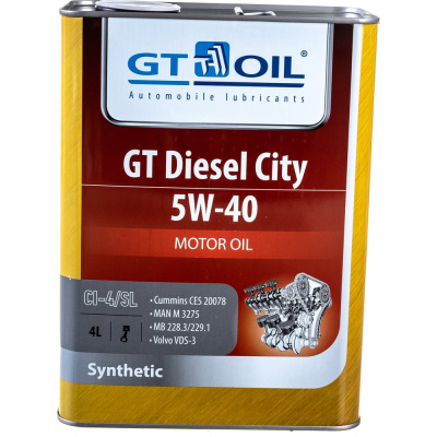 Масло Diesel City, SAE 5W-40, API CI-4/SL, 4 л GT OIL
