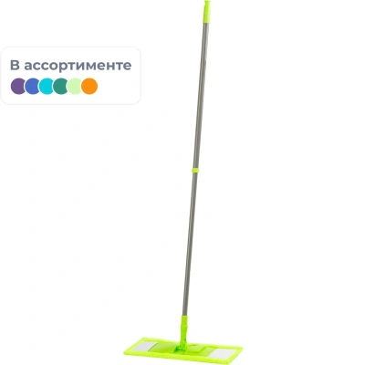 Швабра флаундер 40х10см с насадкой из микрофибры 67-120см HD1027C
