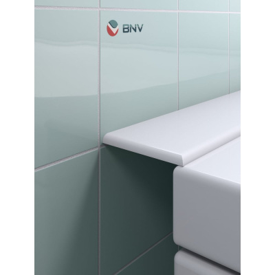 Акриловый бордюр плинтус для ванны BNV ПШ72 75 сантиметров, универсальный (левая/правая сторона), белый