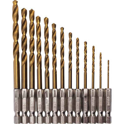 Набор сверл по металлу VIRA 1.5-6.5 мм HSS-TiN 1/4" HEX 13 шт