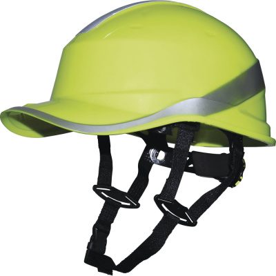Защитная каска из ABS Delta Plus BASEBALL DIAMOND V UP лимонного цвета DIAM5UPJAFL из термопластика АВС