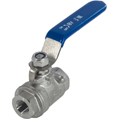Кран шаровый муфтовый двусоставной нержавеющий NEWKEY (2PC) AISI304 DN 8 (1/4"), (CF8), PN64 NK-BML8/4