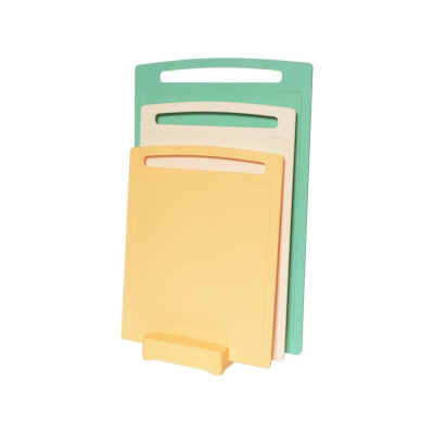 Набор разделочных досок на подставке ПОЛИМЕРБЫТ practic s, m, l, 3 шт
