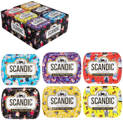 Драже освежающие SCANDIC без сахара со вкусом "Клубничный микс", 14 г, 4610274540063