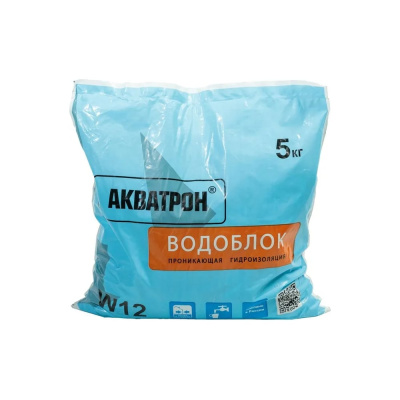 Проникающая гидроизоляционная смесь АКВАТРОН ВОДОБЛОК, 5 кг