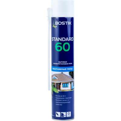 Пена бытовая полиуретановая Bostik Standard 60 750 мл