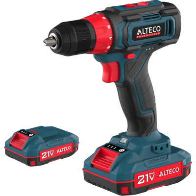 Аккумуляторная дрель-шуруповерт ALTECO CD 21-35 (2×2Ah)— мощный инструмент с крутящим моментом до 35Н·м