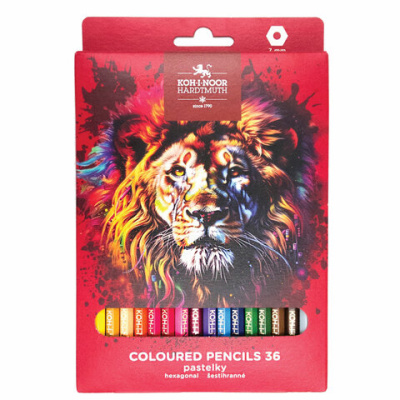 Карандаши цветные Koh-I-Noor "RED LION", 36цв, картон.упак. с подвесом