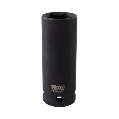 Головка ударная 6-гранная удлиненная 21 мм, 1/2"DR KRAFT KT