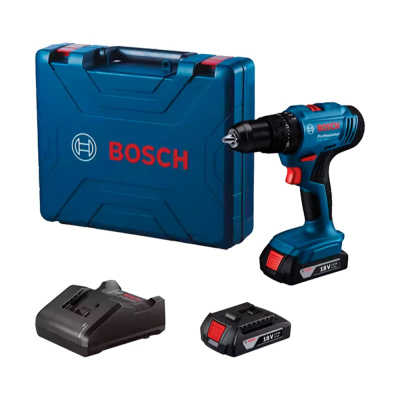 Дрель-шуруповерт Bosch GSB 183-Li с 2 сменными слайдерными аккумуляторами емкостью по 2 А*ч