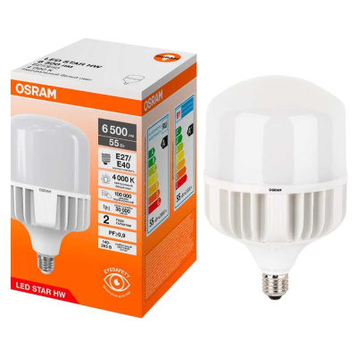 Высокомощная светодиодная лампа Osram LED STAR HW 55W/840 230V E27/E40 8x1 RU