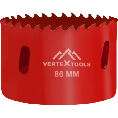 Коронка биметаллическая по металлу 86 мм vertextools