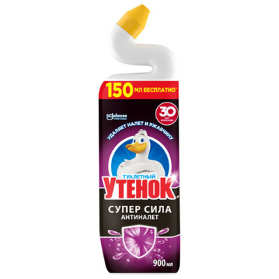 Средство для туалета Туалетный утенок "Супер сила. Антиналет", 900мл