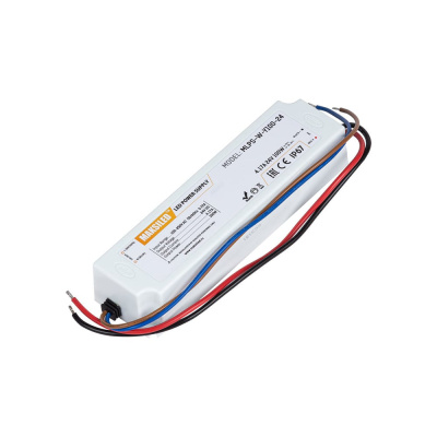 Блок питания MAKSILED 24В, 100Вт, IP67, 4.17A, 190x52x37мм, пластик