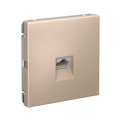 Розетка компьютерная Systeme Electric ArtGallery, RJ45, 5е, механизм, Песочный