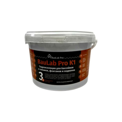 Профессиональная гидроизоляция BauLab Pro К1 3 кг