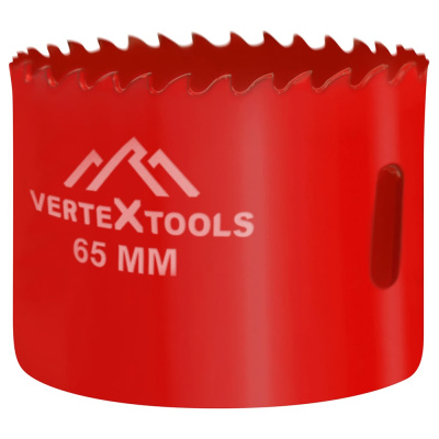 Коронка биметаллическая по металлу 65 мм vertextools