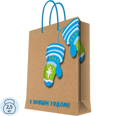 Пакет из крафт-бумаги, для сувенирной продукции 150 г/м2 18x23x10см 93575FE