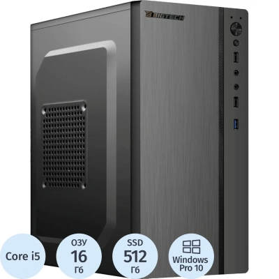 Системный блок BigTech B4 > (B4-9001)i5-13400/H610/16Gb/SSD512/400W/W10P