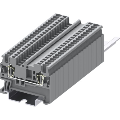 Клемма SUPU TC 1-1 пружинная, сечение 1,5 мм. кв., серая, 100 шт TC1.5-2-GY