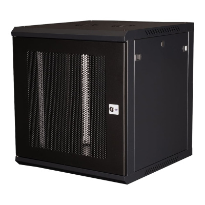 Шкаф 19 телекоммуникационный настенный DATAREX 12U 635x600x600 мм, дверь перфорация, черный