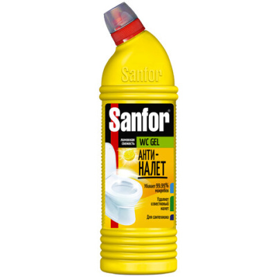 Средство для туалета Sanfor WC "Lemon Fresh", гель, 1л