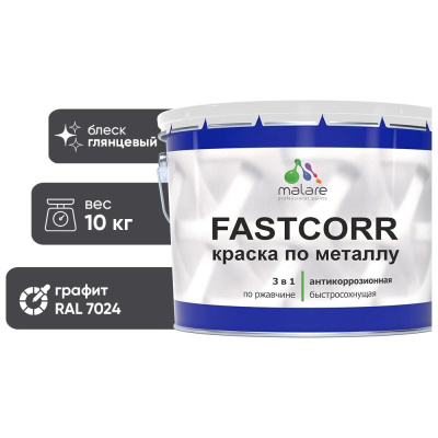 Антикоррозийная быстросохнущая краска по металлу по ржавчине MALARE