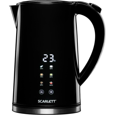 Электрический чайник Scarlett 2200 W, 1.7 L, 6 temperature modes, auto lid open
