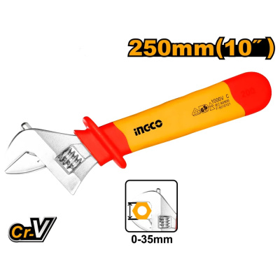 Диэлектрический разводной ключ INGCO INDUSTRIAL 250 мм HIADW101