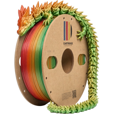 PLA-пластик Solution Print для 3D-принтера, шёлк радужный (Silk Rainbow), CartriDge
