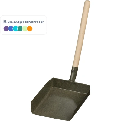 Совок для мусора металлический с деревянной ручкой 130504