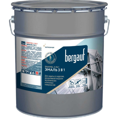 Краска Bergauf ENAMEL 3 IN 1 ярко-желтая, 1,8 кг