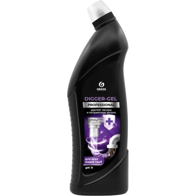 Профхим д/прочистки труб и стоков, гель Grass/Digger-Gel PROF 1л_ТБ
