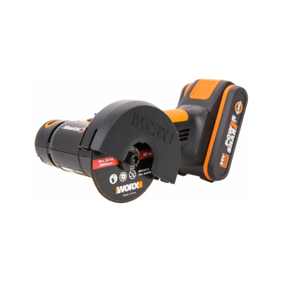 Аккумуляторная угловая шлифмашина WORX WX801 справляется с обработкой дерева, металла, пластика и даже камня