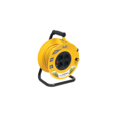 Удлинитель на катушке IEK 4х20м УК20 с термозащитой 2х0.75 Garden