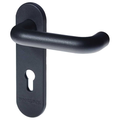 Гарнитур для пожарных дверей Doorlock v s38kp/f pz72 серия variant, на короткой накладке, черный, подпружиненный