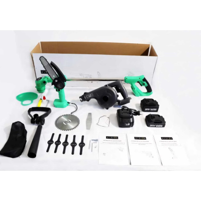 Набор аккумуляторного инструмента Zitrek GreenCut 20, ZKBL20, GreenSaw 20 Extra Power 3 в 1, 1x2.0Ач, 1x4.0Ач)