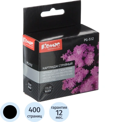 Картридж струйный Комус PG-512 (2969B007) чер. для MP240/250/260/270