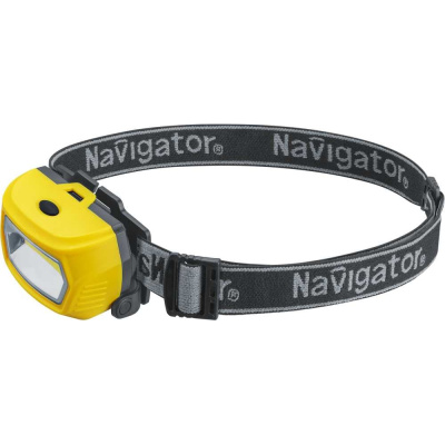 Фонарь Navigator 95 554 NPT-H40-ACCU налобный, 1COBx3Вт, 3 режима, Li-ion 1.2Ач