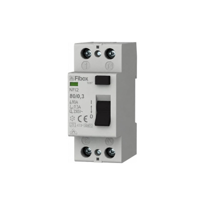 Устройство защитного отключения Fibox (УЗО) NFI2 80/03