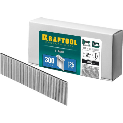 Гвозди для нейлера KRAFTOOL тип 300 25 мм