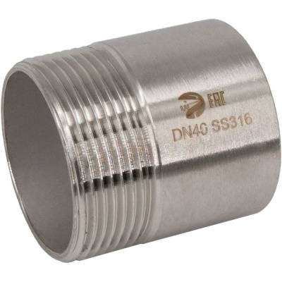 Ниппель приварной NEWKEY нержавеющая сталь AISI316 DN40 (1 1/2), (CF8M), PN16 NK-NE40/6