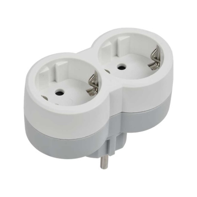 Тройник IEK STANDARD Т-01/02 2 места 2P+PE 16А вертикальный белый