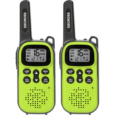 Комплект из двух радиостанций Decross DC44 Green Twin EU с ЗУ