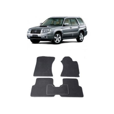 Ковры в салон автомобиля Eva Smart subaru forester ll (sg) правый руль 2003 - 2008 эва сота бежевые c серой окантовкой