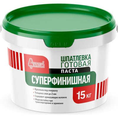 Шпатлевка полимерная готовая Старатели Суперфинишная паста 15 кг