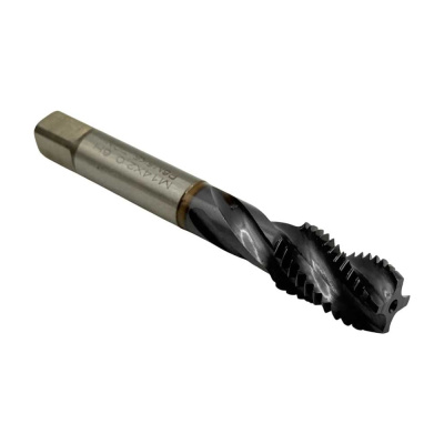Метчик машинно-ручной TORNERI М 14x2.0 Р6М5К5 ГОСТ 17933-72 с винтовой канавкой с покрытием TiСN