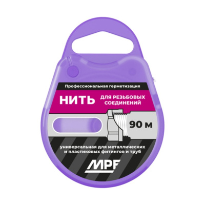 Нить сантехническая для резьбовых соединений MPF 90 м МР-У
