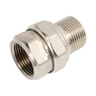 Сгон разъемный (американка) LD PRIDE DN20 (3/4") ВР/НР латунь никель с биркой
