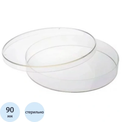 Чашка Петри стерил., диам.90, пластик, индивид. упаковка, Полиэфир